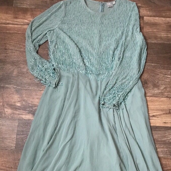 ASOS Dresses & Skirts - Heavily Embellished Beaded Green Maxi Elegant Dres